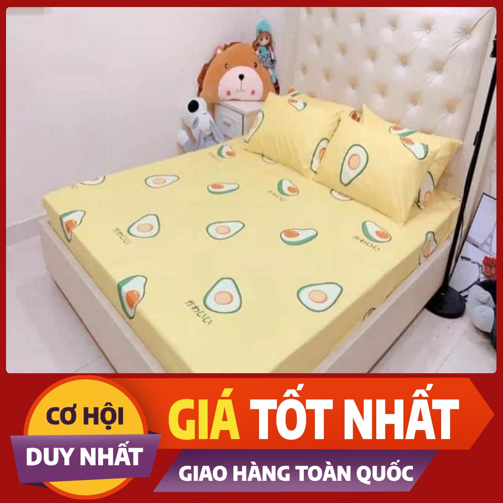 Bộ ga kèm đôi vỏ gối poly cotton siêu ngộ nghĩnh 1m6 hoặc 1m8( chát chọn mẫu)