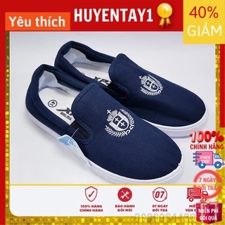 Giày thể dục nam nữ giá rẻ, Giầy lao động, Giầy bata nam nữ 37- 43 màu xanh đậm, kiểu dáng Giầy lười