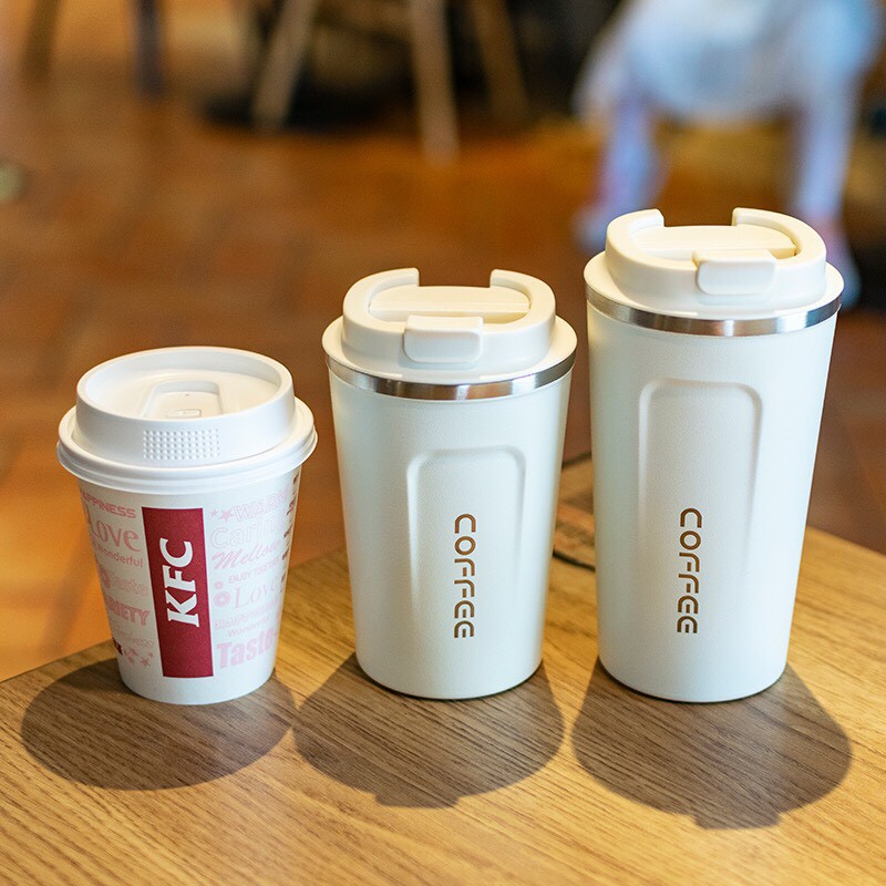 Cốc giữ nhiệt Coffee Holic 2 lớp chống rò rỉ chất liệu thép không gỉ sus 304 thiết kế năng động, giữ nhiệt vượt trội