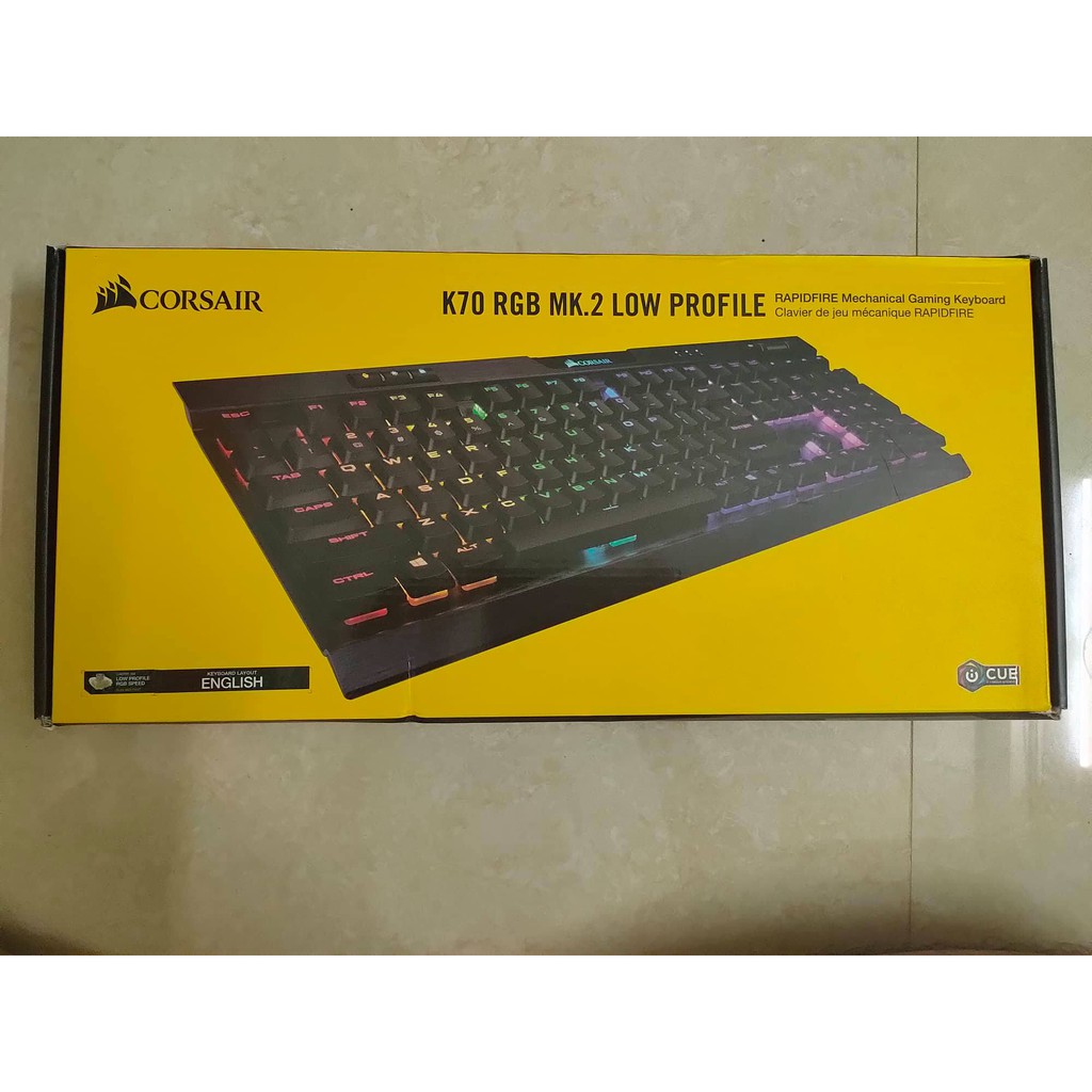 Bàn phím cơ gaming Corsair K70 RGB MK.2 LOW PROFILE RAPIDFIRE