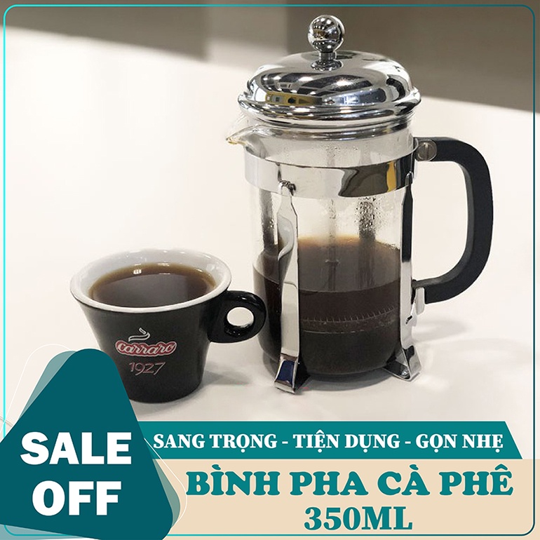 Bình pha cafe kiểu Pháp có Lưới lọc và nắp bằng thép không rỉ