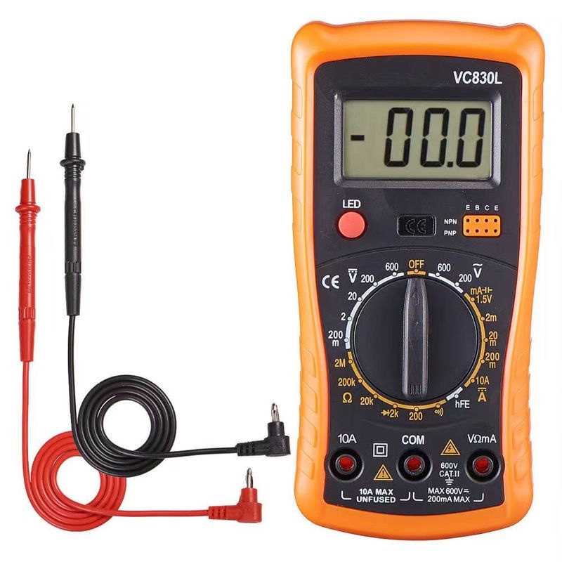 Đồng hồ đo điện đồng hồ vạn năng điện tử giá rẻ VC830L Đo đa chức năng có đen LED nền