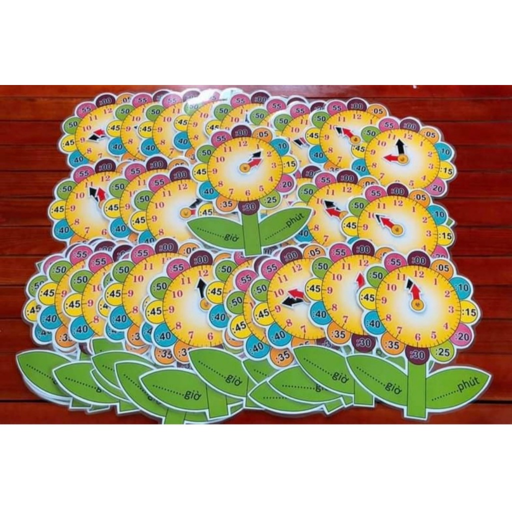 bộ đồ chơi xoay ghép học vần/ học số/ xem giờ cho bé yêu