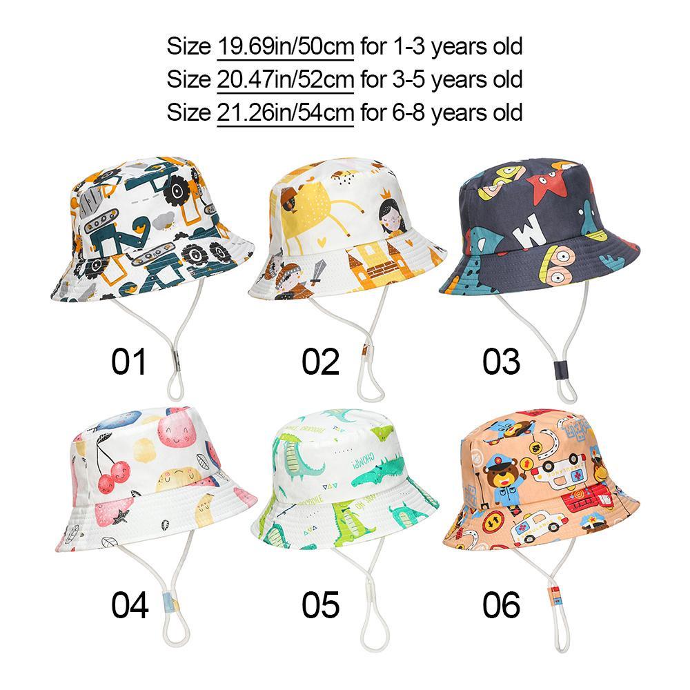 Mũ Bucket In Họa Tiết Hoạt Hình Dễ Thương Cho Bé