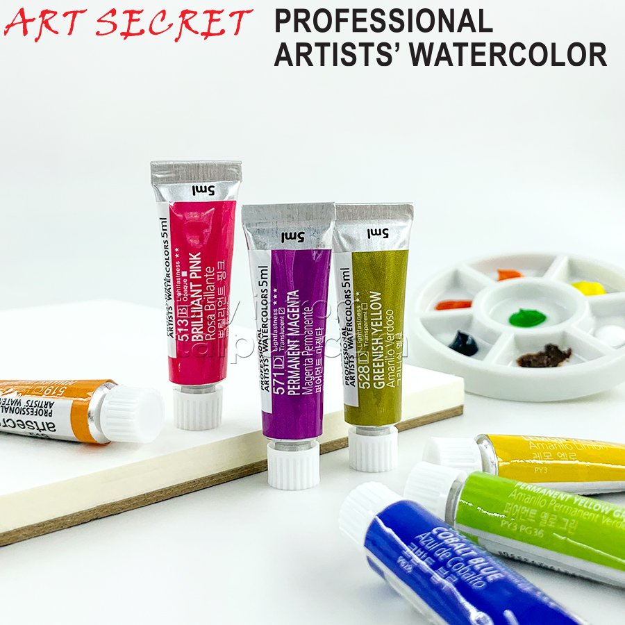 [Michi Art Store] (Seri C)  Màu nước Art Secret 73 màu tuýp lẻ 5ml full bảng màu hạng hoạ sĩ xuất xứ Hàn Quốc