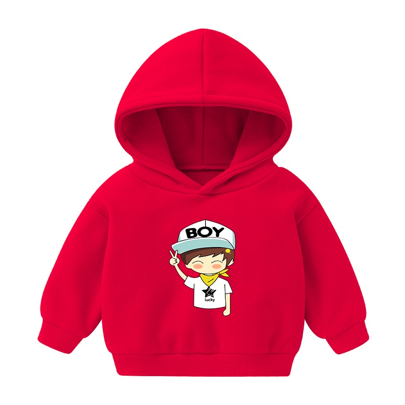 Áo Hoodie Mềm Mại Thoải Mái Ấm Áp In Họa Tiết Lãng Mạn Cho Bé 2-6 Tuổi