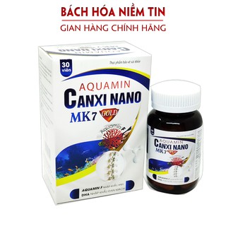 Viên uống bổ sung canxi Aquamin Canxi nano Mk7 Gold - Canxi từ tảo biển đỏ dùng cho trẻ từ 1 tuổi và người lớn - Hộp 30v