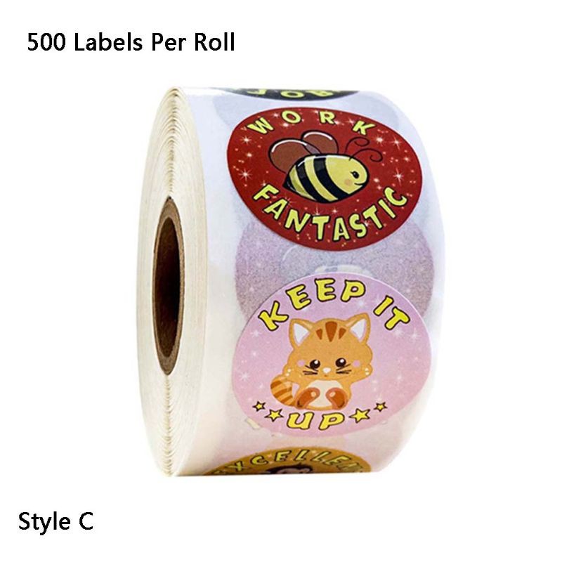 Cuộn 500 miếng dán trang trí họa tiết hoạt hình xinh xắn đáng yêu