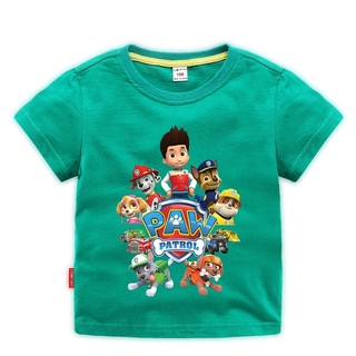 Áo Thun Tay Ngắn In Hình Paw Patrol Nhiều Màu Sắc Cho Bé Từ 2-10 Tuổi