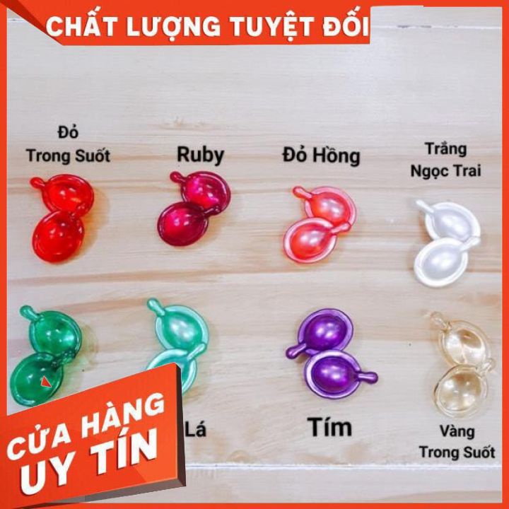 Viên dầu cá dưỡng tóc Thái Lan ( combo 20 viên  đủ màu) -dưỡng tóc mềm mại -vào nếp chống khô trẻ ngọn  không bết tóc