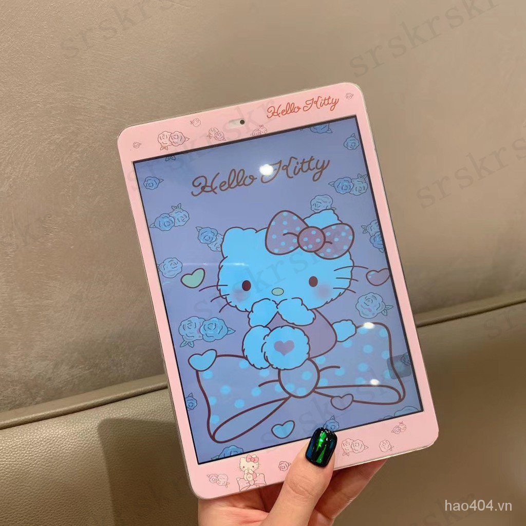 Bao da máy tính bảng nắp gập in hình Hello Kitty Melody hoạt hình cho ipad 5 6 7 9.7 10.2 10.5 Air2/3 Pro Mini1/2/3/4/5