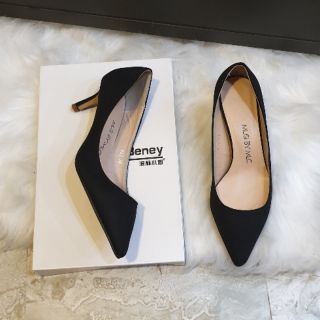 Giày cao gót 7cm da lộn hàng quảng châu cc