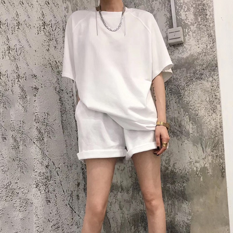Set Đồ Thể Thao Ngắn Tay Phong Cách Hàn Quốc Năng Động Cho Nữ
