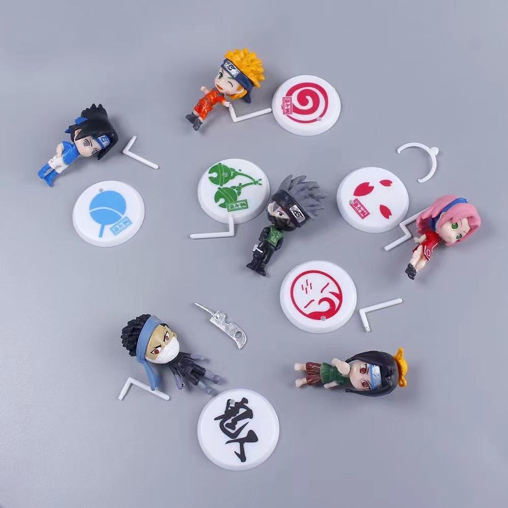 Naruto 7CM Mô Hình Nhân Vật -Uzumaki Naruto, Uchiha Sasuke, Hatake Kakashi, Haruno Sakura, Momochi Zabuza &Haku