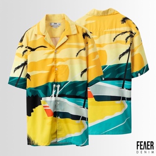 Áo sơ mi nam FEAER DENIM chất thoáng khí nhẹ thoải mái vải lụa BEACH VIBES