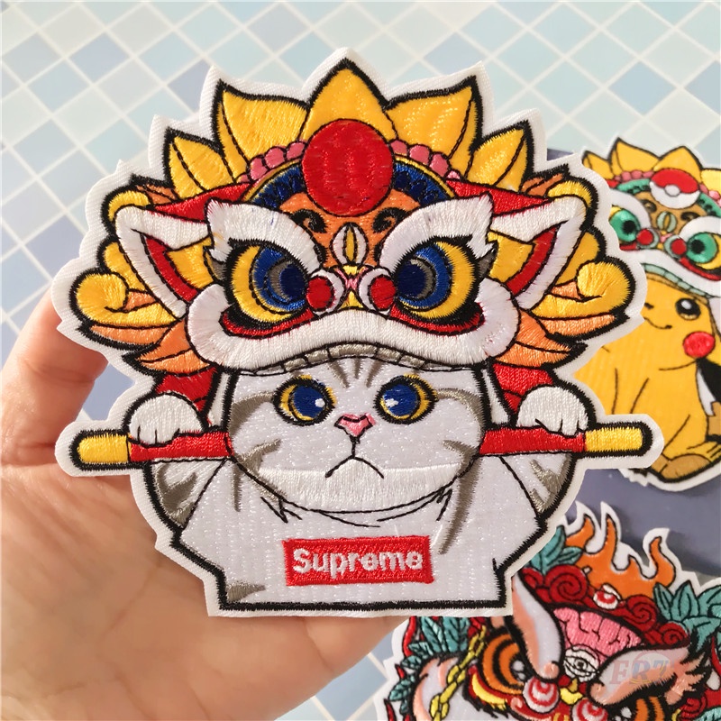Miếng vá ủi dán thêu hình Pikachu thời trang