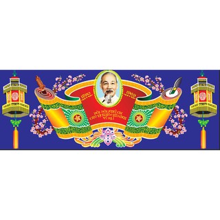 Tranh dán tường 3D cuốn thư bác hồ đẹp - tranh phòng thờ - cuốn thư phòng thờ