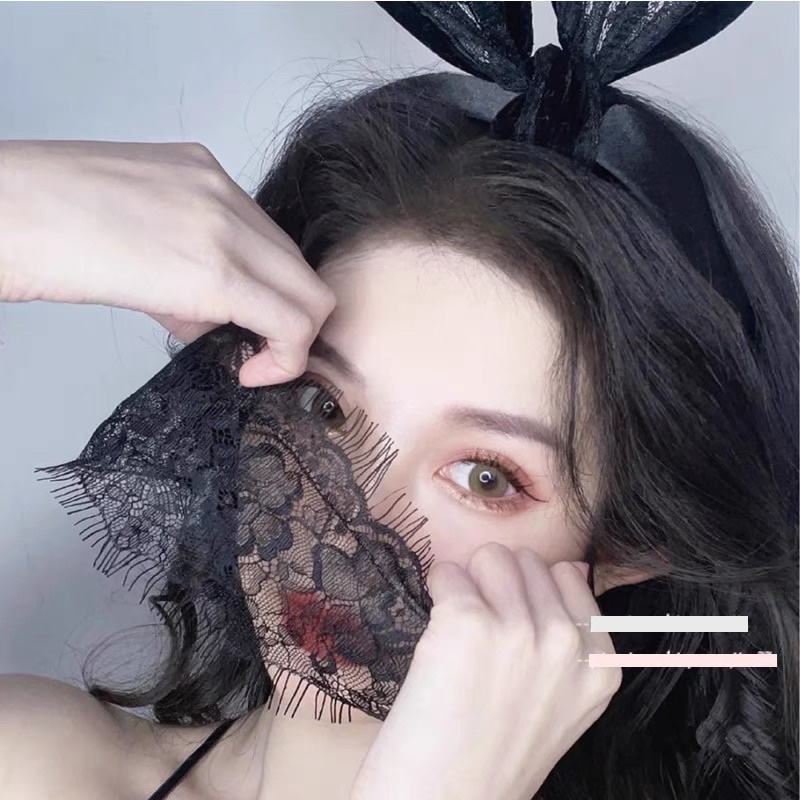 Mặt nạ vải ren họa tiết hoa quyến rũ  - khăn bịt/che mắt hóa trang cosplay sexy