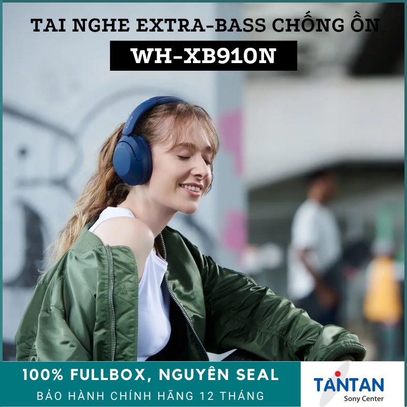 Tai Nghe BLUETOOTH EXTRA-BASS CHỐNG ỒN Sony WH-XB910N | Active Noise-Cancelling - Pin:30h - Điều khiển Cảm Ứng