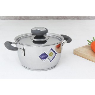 Nồi Inox 3 Đáy Quai Silicon Fivestar 24cm