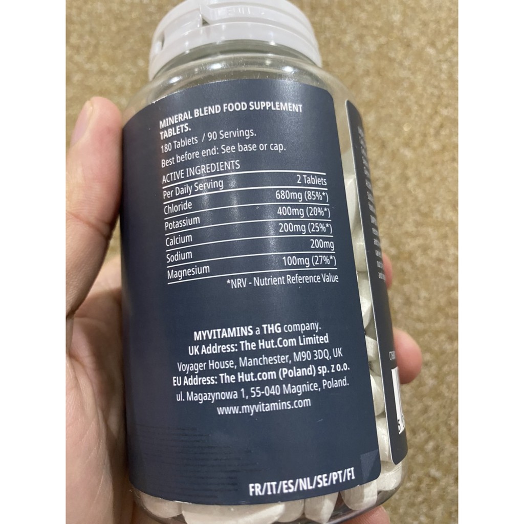 Viên điện giải - Myprotein Electrolyte - Size 180 viên | Thế Giới Skin Care