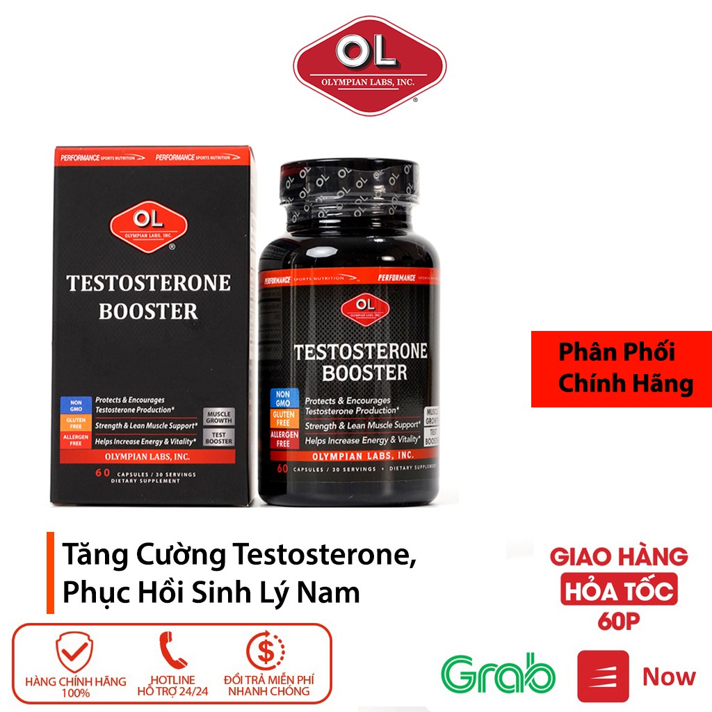Viên Uống Hỗ Trợ Tăng Cường Và Cân Bằng Chức Năng Sinh Lý Nam Testosterone Booster Olympian Labs Lọ 60 Viên
