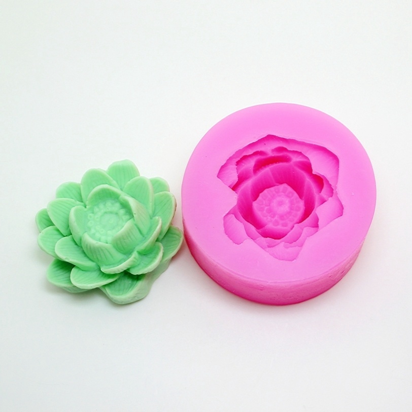 1 Khuôn Làm Bánh 3d Hình Hoa Sen