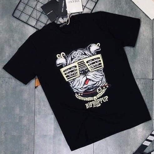 Áo Thun Nam Mùa Hè, Áo Phông Nam Cộc Tay In Hình Cún Siêu Ngầu Chất Thun Lạnh 4C - AC65 - Xuongmaytrungkien | BigBuy360 - bigbuy360.vn