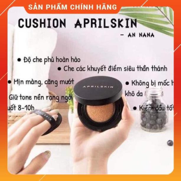 [ HÀNG AUTH - GIÁ HỦY DIỆT] Phấn Nước April Skin có Chỉ số chống nắng cao SPF 50+Skin Magic Snow Cushion