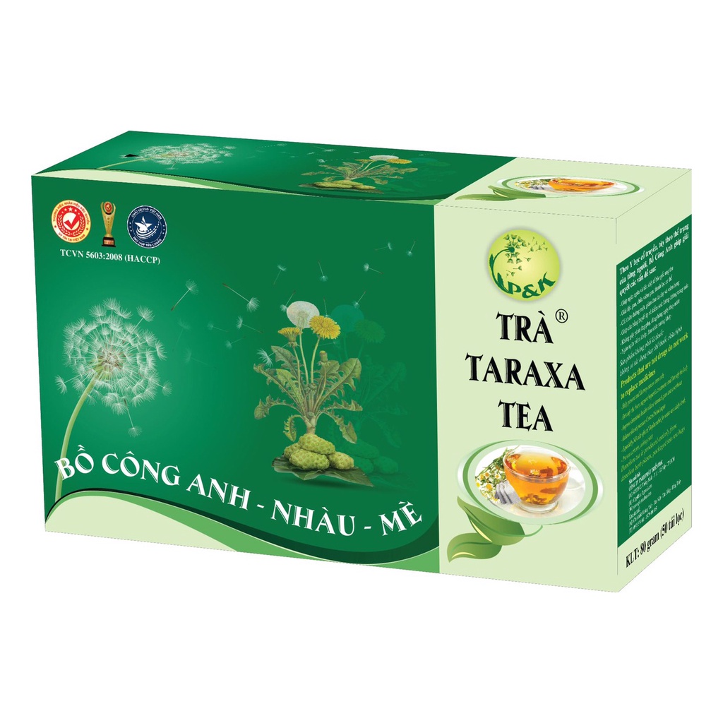 Trà Taraxa Tea - Bồ Công Anh – Hương vị Nhàu - Mè (80gr - 50 túi lọc)