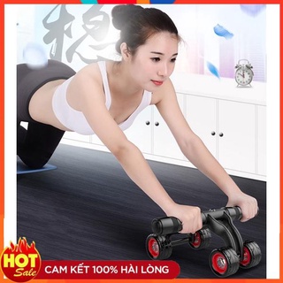 Con lăn tập cơ bụng 4 bánh tặng kèm thảm lót gối bảo hành lỗi 1 đổi 1