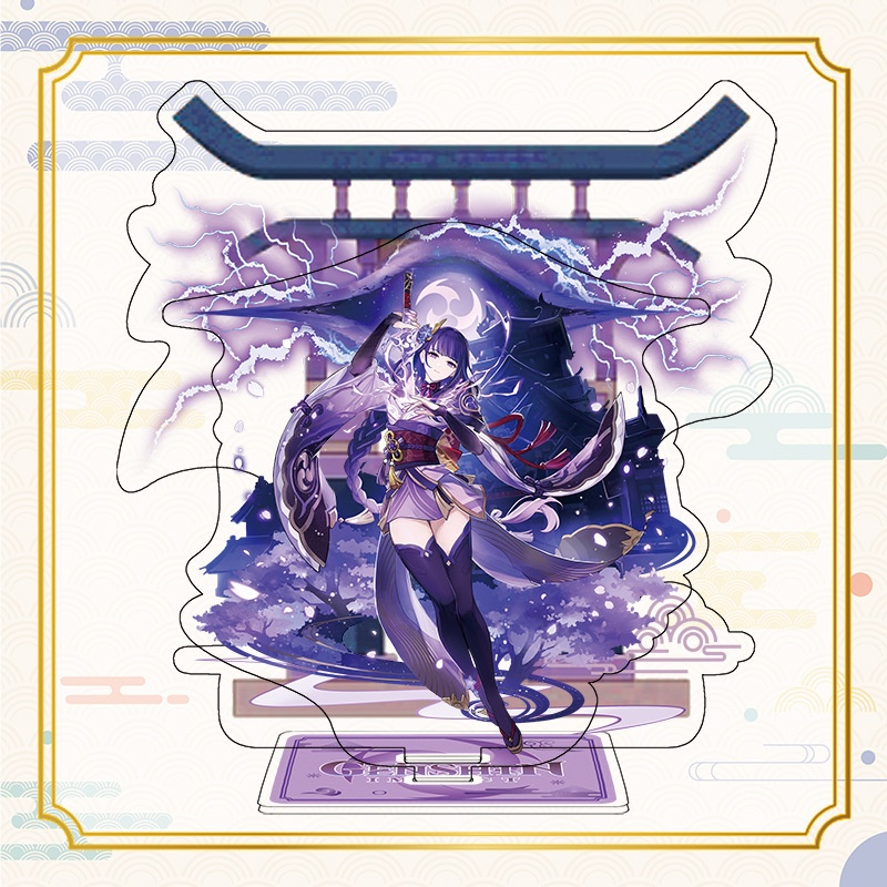 Giá Đỡ Hai Tầng Bằng Acrylic Cho genshin impact Kaveh Raiden Shogun Miko Kzuha