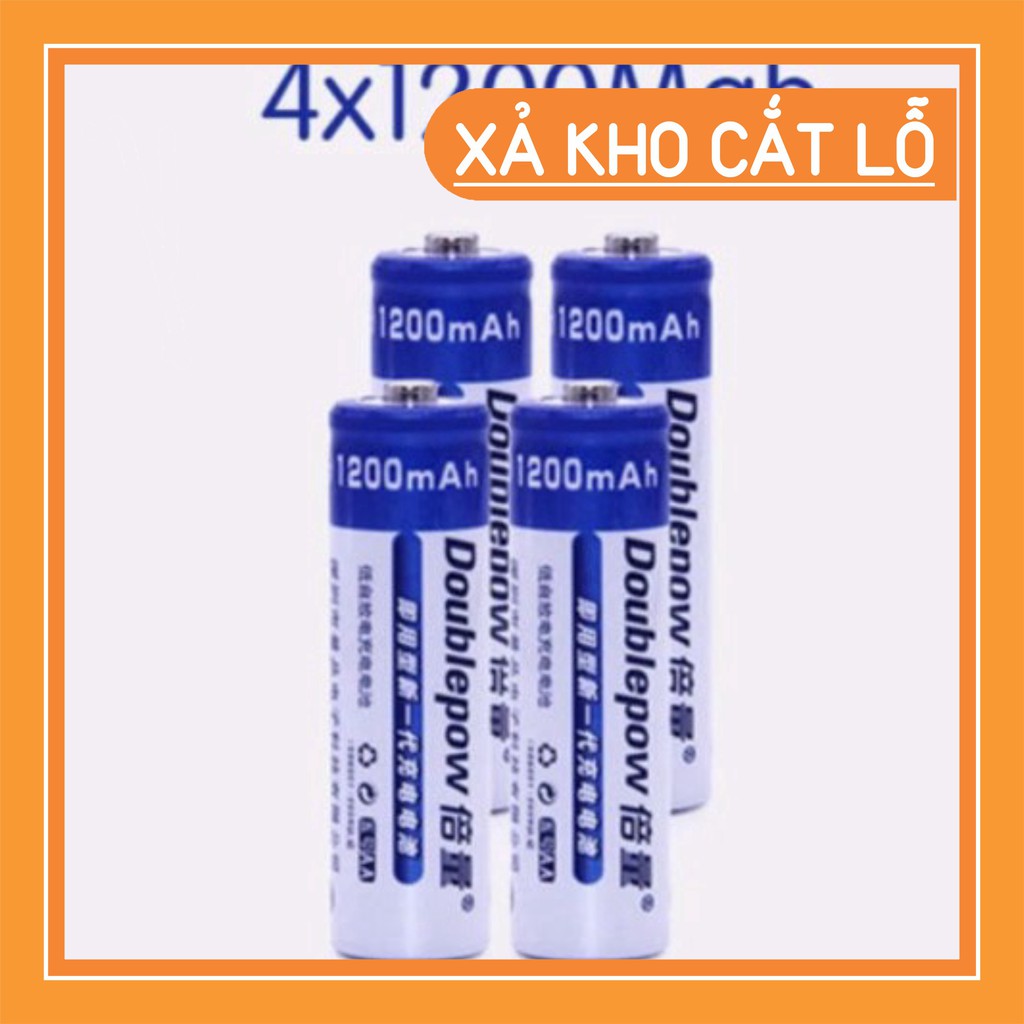 Bộ 04 viên pin tiểu sạc lại 800mAh Double Pow chất lượng cao