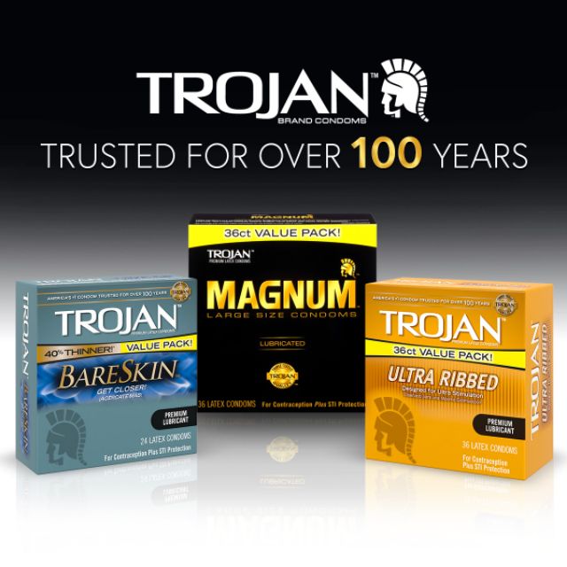 Bao cao su 24c Trojan Bareskin condom 50% thinner