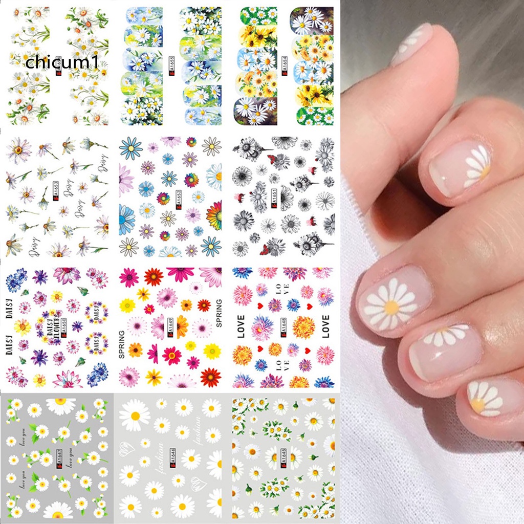 (Hàng Mới Về) Miếng Dán Trang Trí Móng Tay Không Mùi An Toàn Cho Nữ