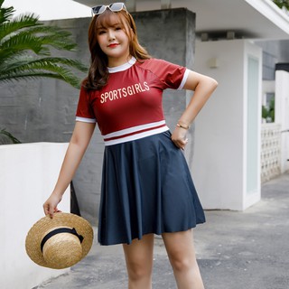 Bs6126_đồ bơi đỏ thể thao big size