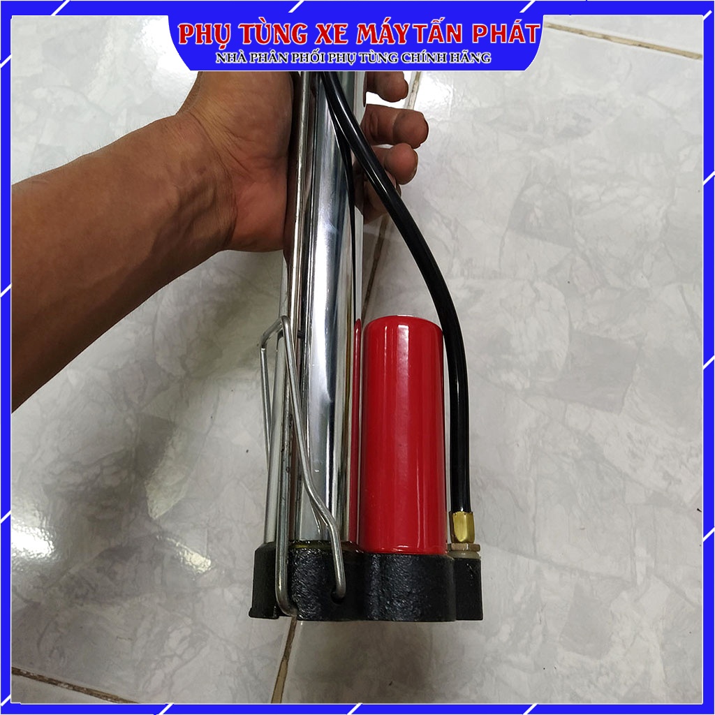 Ống Bơm Thân Mạ Inox Siêu Đẹp Dùng Bơm Xe Máy Xe Đạp Xe Đạp Điện