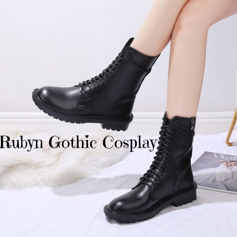 [CÓ SẴN]  Giày Boots Chiến Binh khóa kéo cổ cao cá tính ( size 35 - 40 )