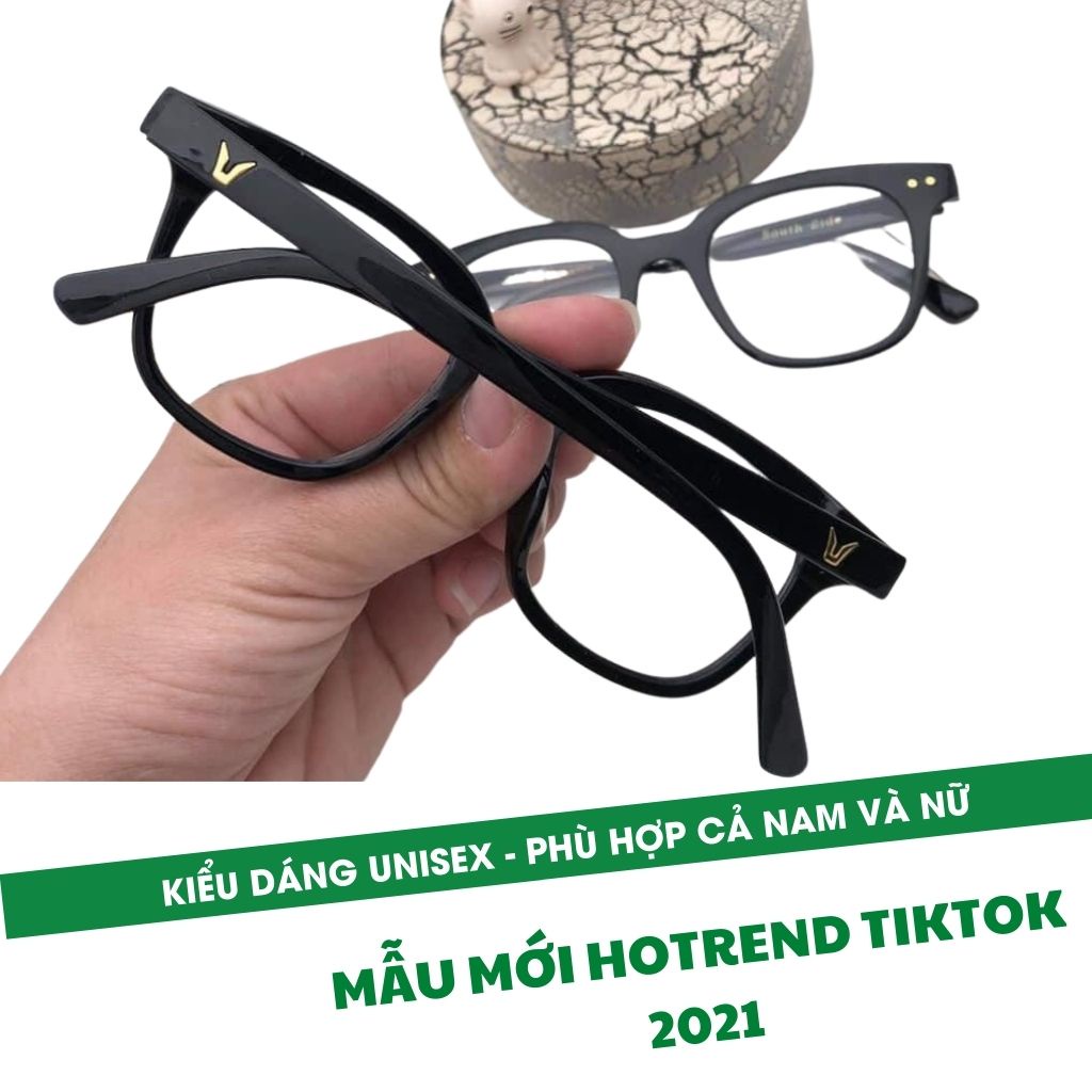 Kính mát nam nữ unisex thời trang Hàn Quốc bản lề hợp kim logo sắc nét -anchi house