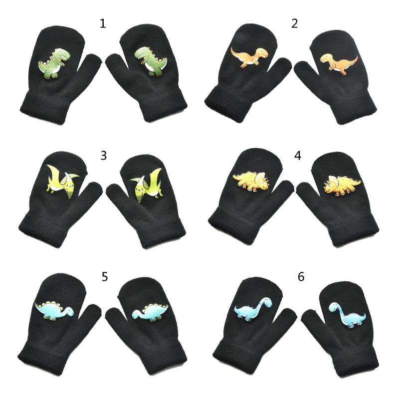 Găng Tay Len Họa Tiết Bông Tuyết Giữ Ấm Bảo Vệ Toàn Diện Cho Bé 1-4 Tuổi
