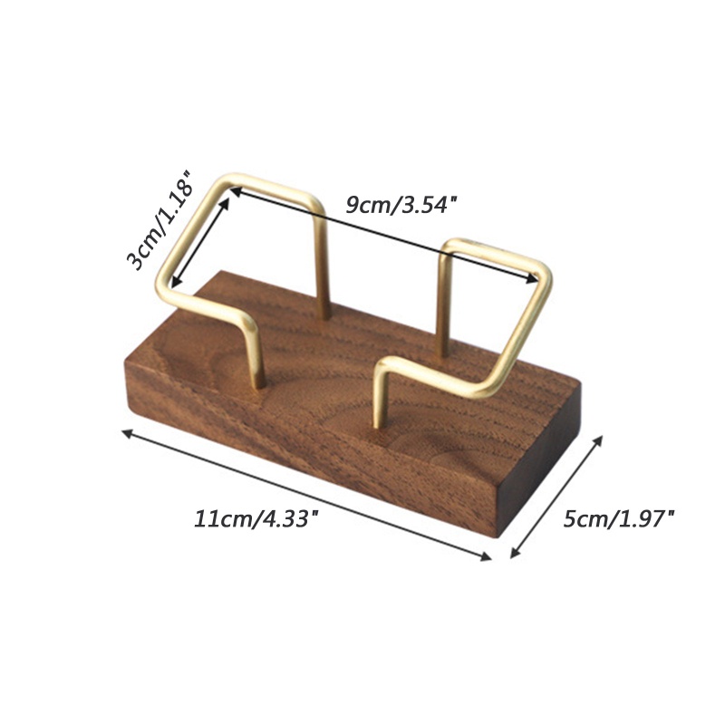 Giá đỡ danh thiếp đế gỗ trang trí bàn làm việc