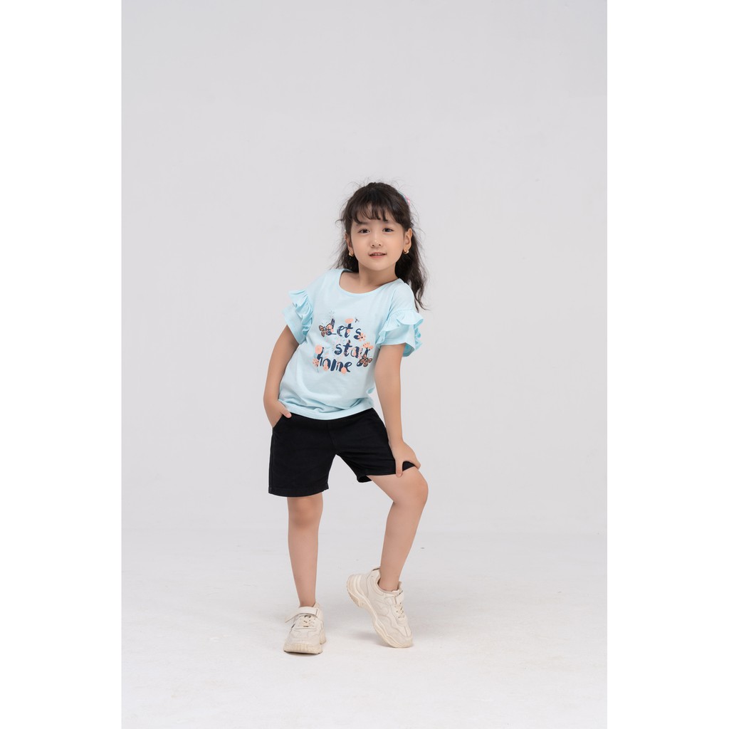 Áo thun YODY trẻ em in Let't stay home mềm mịn thấm hút KID4022