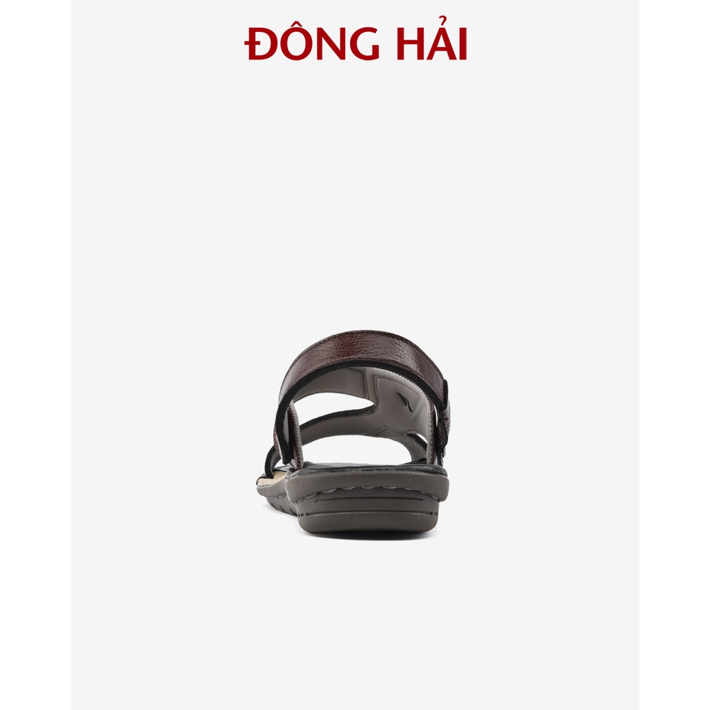 Giày Sandal nam Đông Hải quai ngang chất liệu da bò cao cấp đế  cao su chắc chắn - S1110