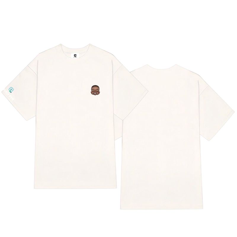 Áo T- shirt thêu logo Lôi Con màu kem 100 % cotton 250gsm - Quang Linh VLogs