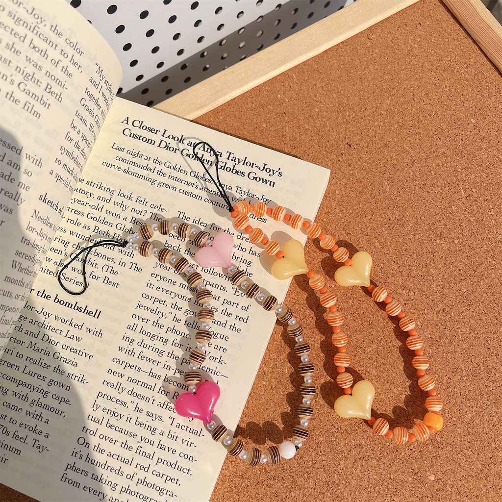 Dây GàI HọA TiếT TráI Tim Để GắN ĐiệN ThoạI Di ĐộNg TiệN DụNg Và BềN