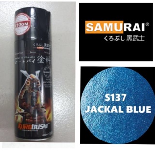 [SALE] S137 _ Chai sơn xịt sơn xe máy Samurai S137 màu xanh Jackal Suzuki
