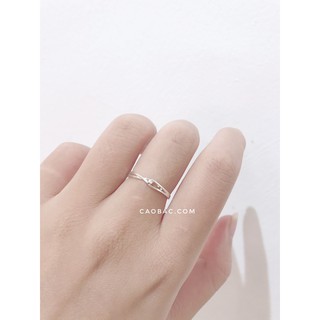 Nhẫn basic bạc ta👑💋freeship👑💋nhập mã giảm 10k👑💋 nhẫn hai sợi lồng vào nhau