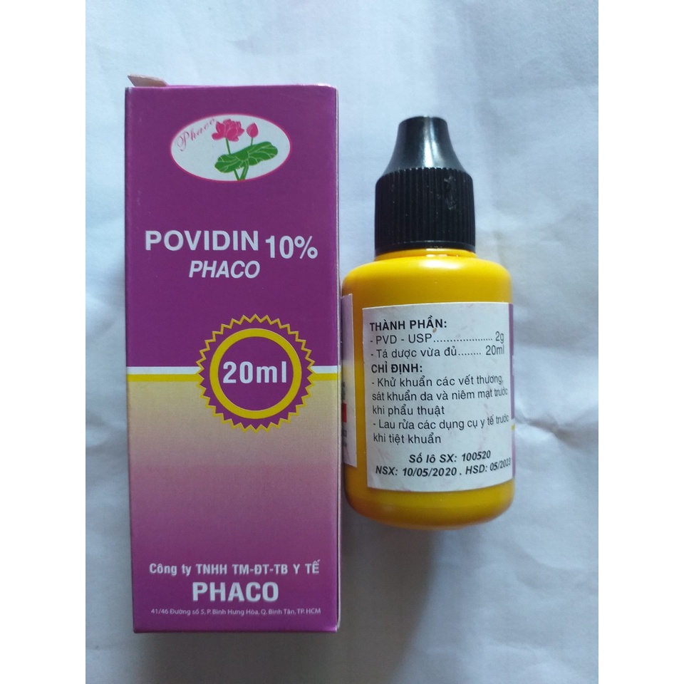 Povidine sát khuẩn Phaco 20ml