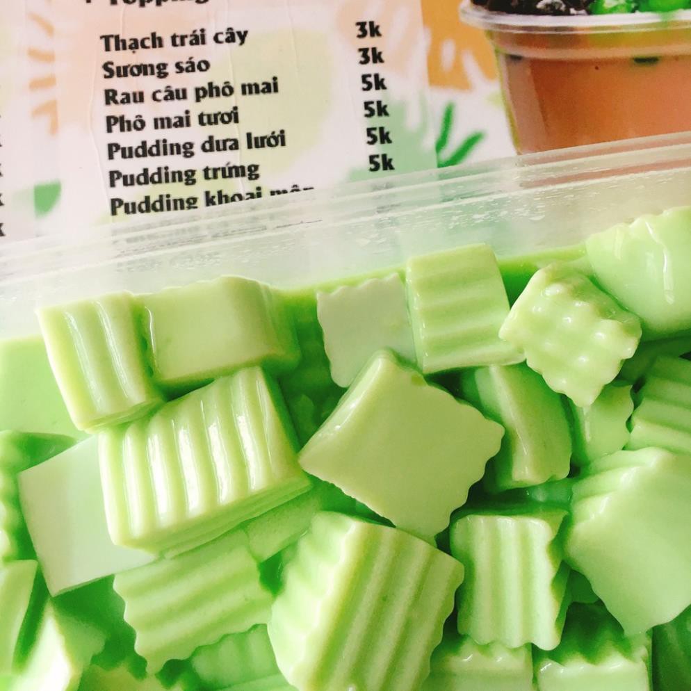 SET LÀM PUDDING 5 vị DÂU, SOCOLA, KHOAI MÔN, TRÀ XANH, XOÀI- chỉ có tại Xưởng Chè ngon và đồ ăn vặt