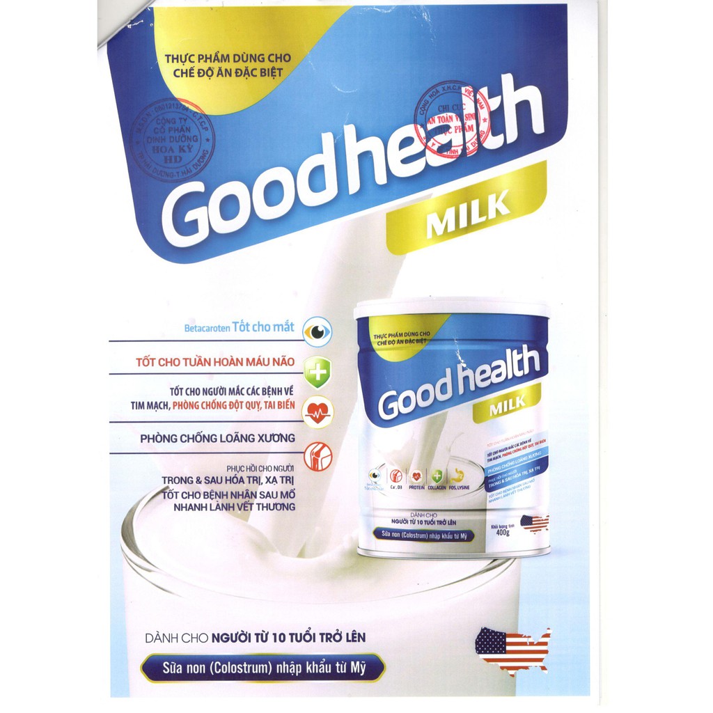 Sữa bột Good Health Milk bổ sung dinh dưỡng 400g - 900g | BigBuy360 - bigbuy360.vn